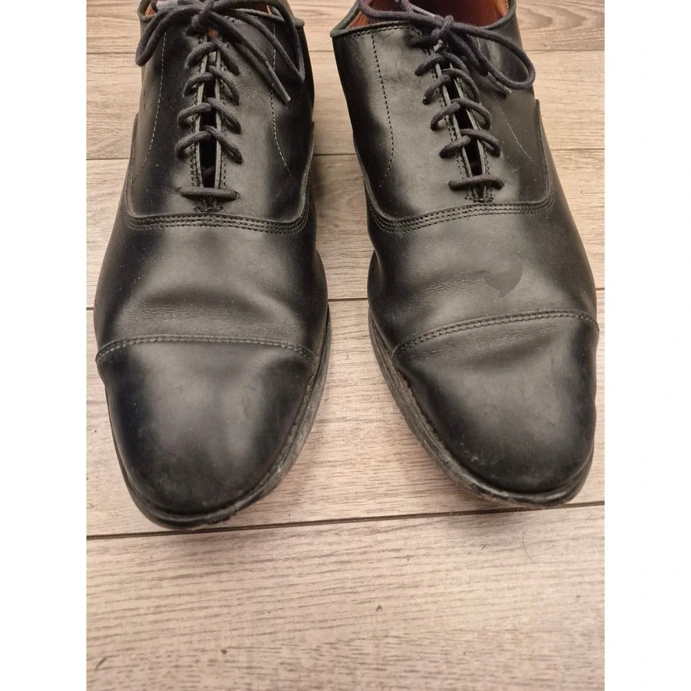 Allen Edmonds Park Avenue Mens Black Leather Cap‎ Toe Oxford Dress Shoes Sz 14 D